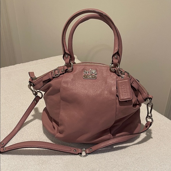 Coach Leather Satchel/Crossbody Authentic Coach 1941-2013 Logo Lavender/Mauve - Picture 1 of 8